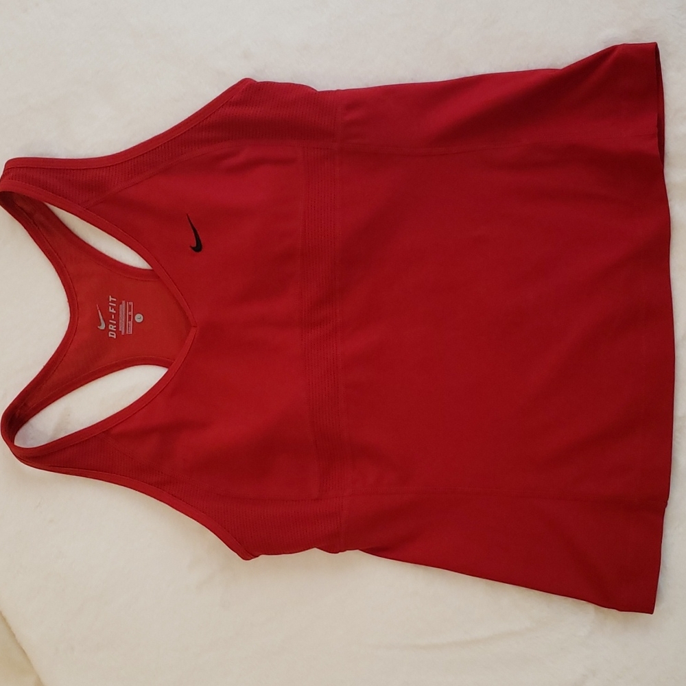 Red Nike Dri-Fit Tank